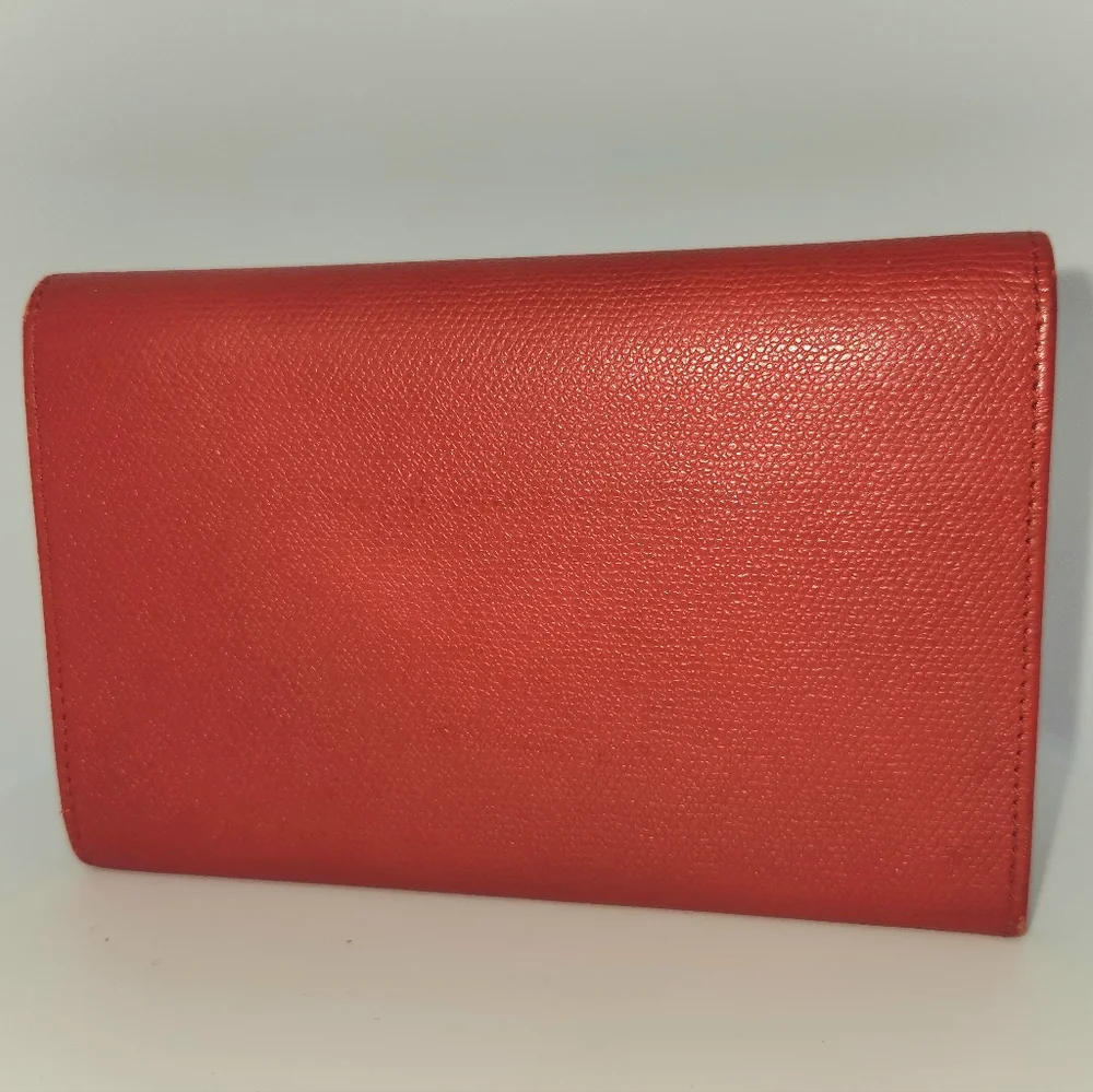 Vintage Chanel FULL INCLUSION Pre-Loved Red Calfskin Leather Clutch w/ AM Strap - Picture 8 of 16